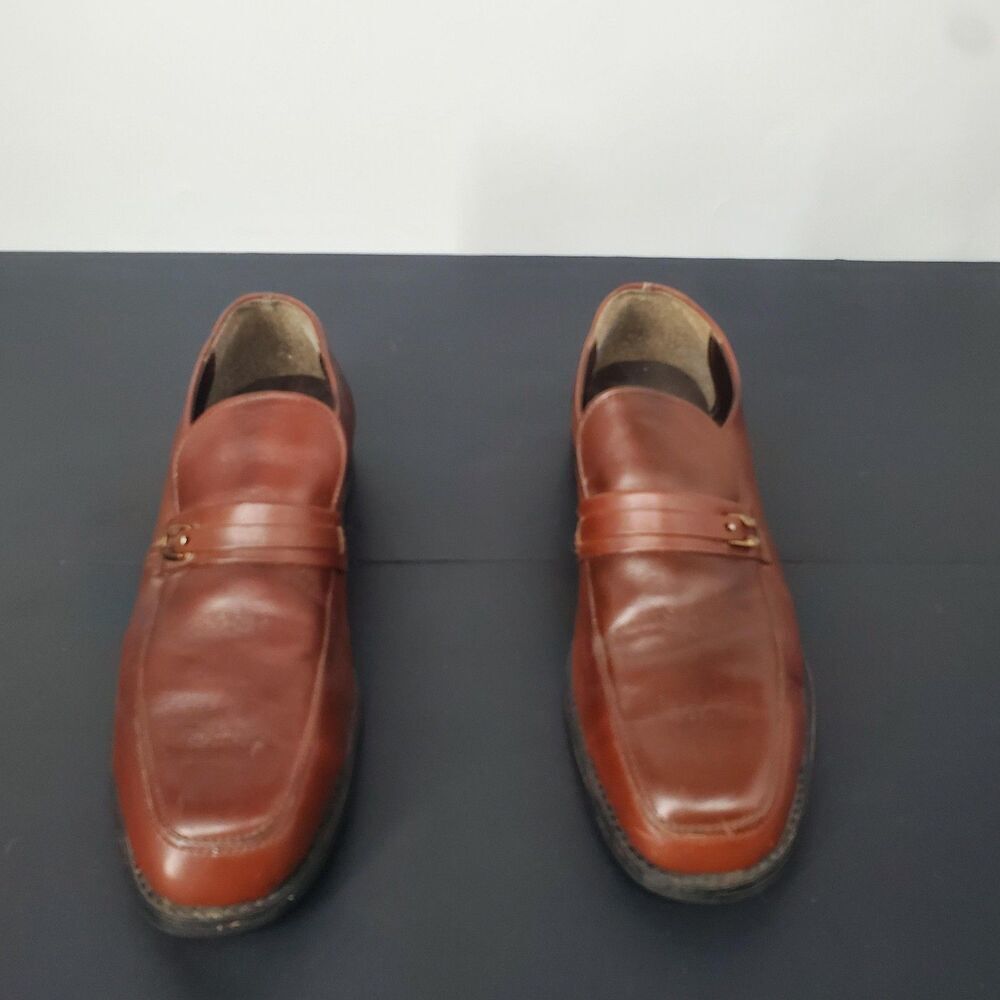 Lehigh Safety Shoes Mens 9.5 EEE Brown Leather Penny Loafers Slip On Work - Picture 2 of 7